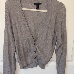 Forever 21 Heather Gray Knit Cardigan